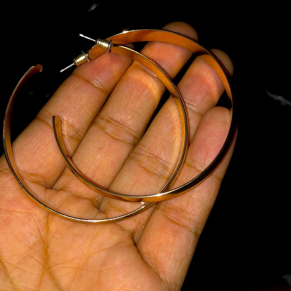 12K PLATED GOLD HOOP EARRINGS🤗